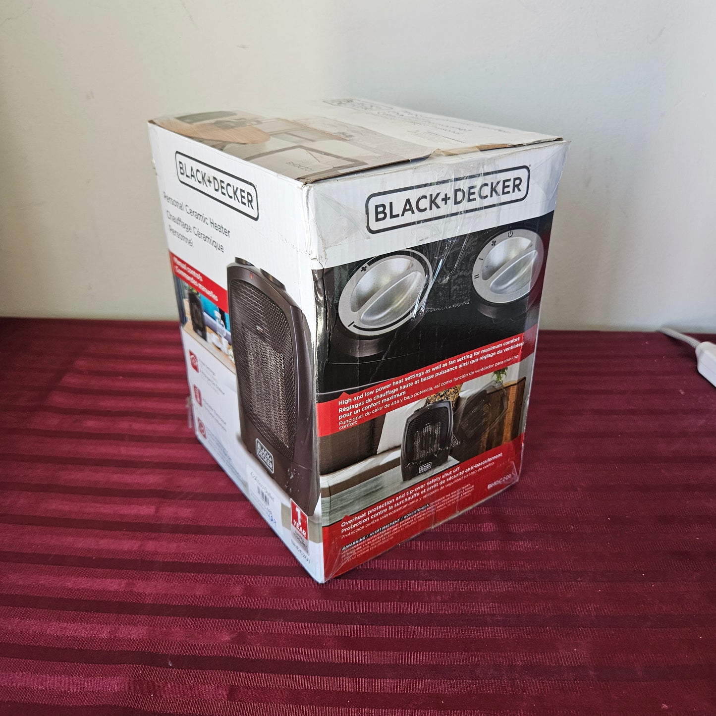Calefactor de cerámica eléctrico portátil - Black+Decker (Nuevo, caja abierta)
