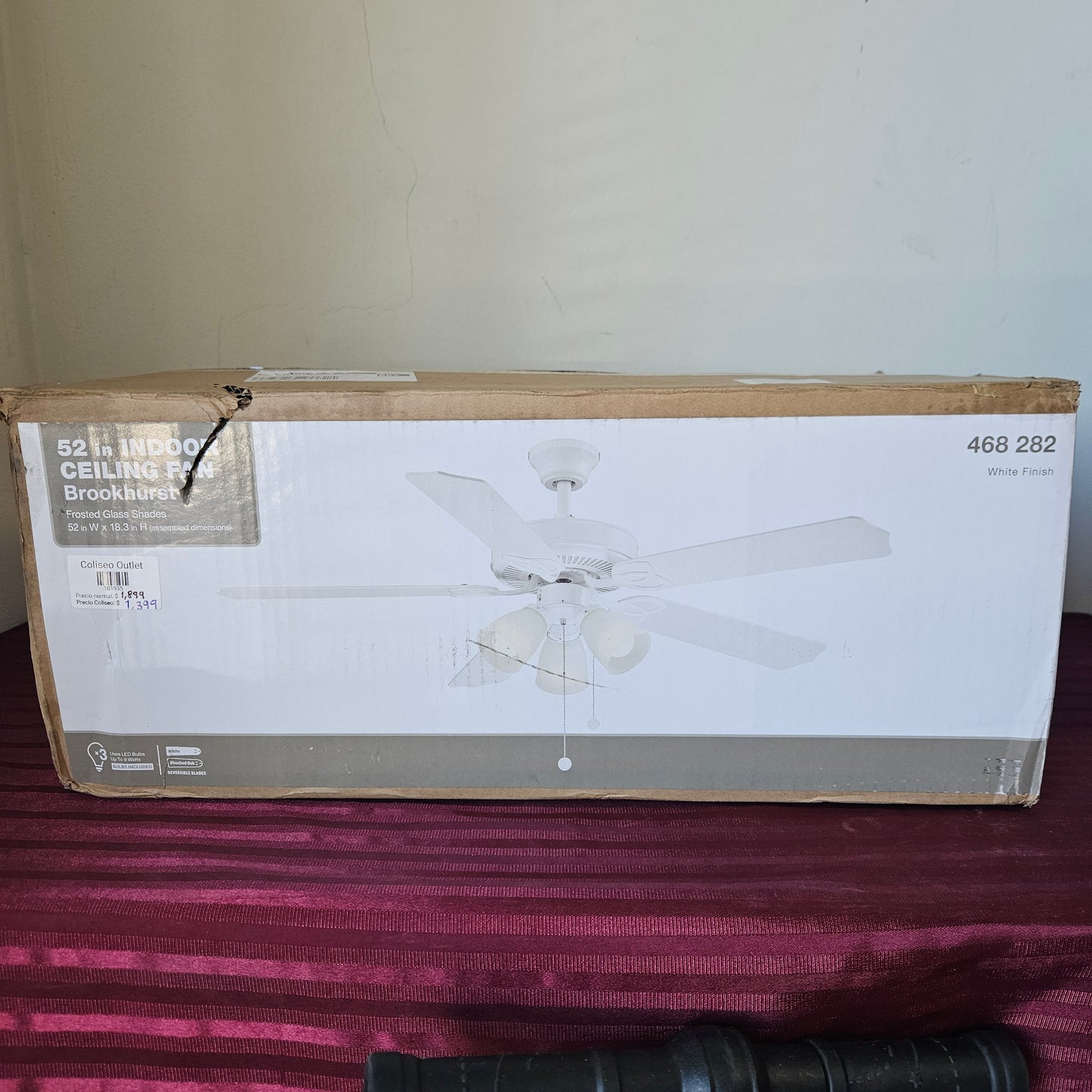 Ventilador de techo LED de 52" - Brookhurst (Nuevo, caja abierta)