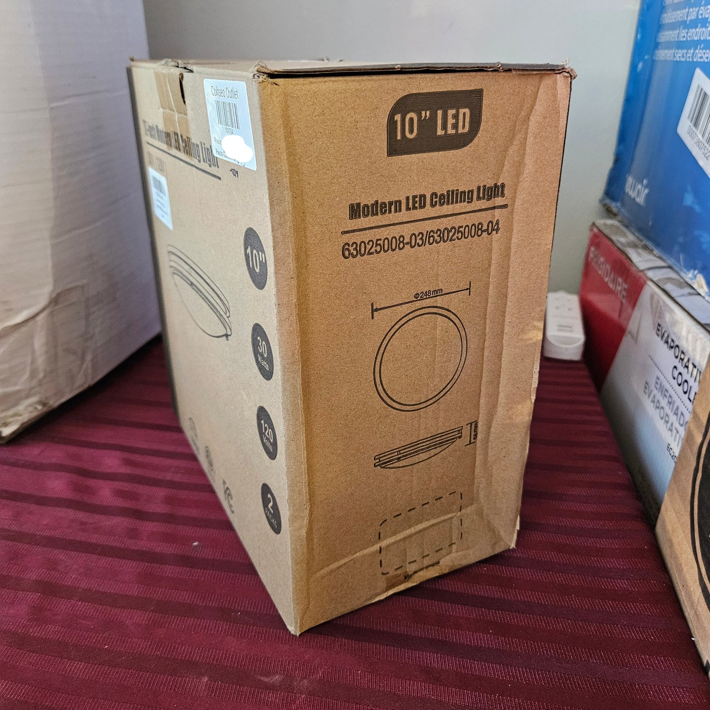 Paquete de 2 lámparas de techo LED de 10" color negro - Brightever (Nuevo, caja abierta)