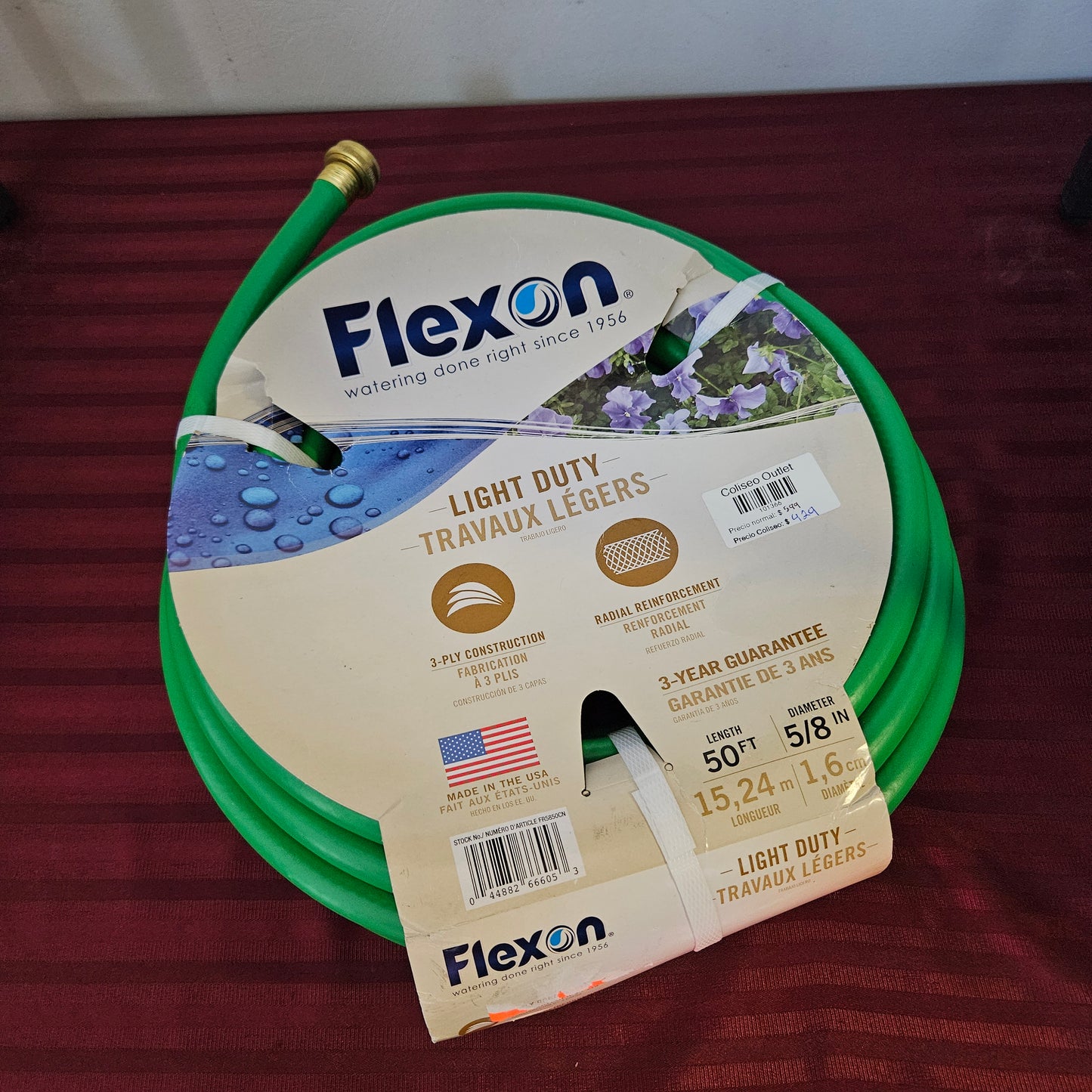 Manguera para césped y jardín 15.24 m - Flexon (Nuevo)