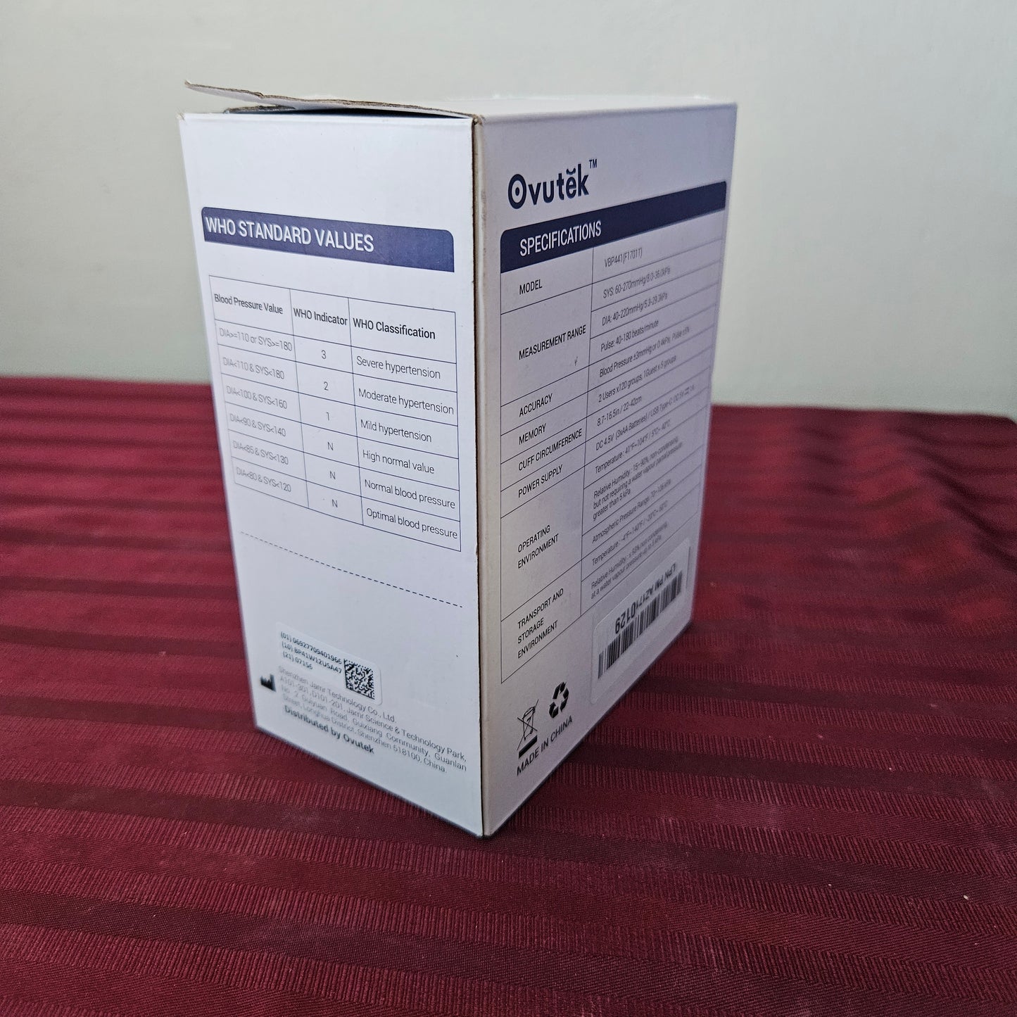 Baumanómetro digital de brazo - Ovutek (Nuevo)