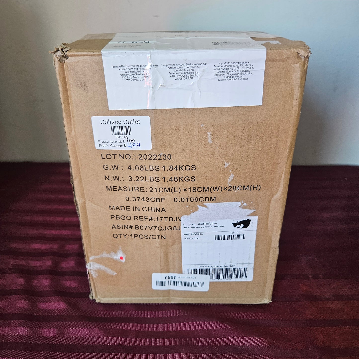 Calefactor de cerámica eléctrico portátil - Amazon Basics (Nuevo, caja abierta)