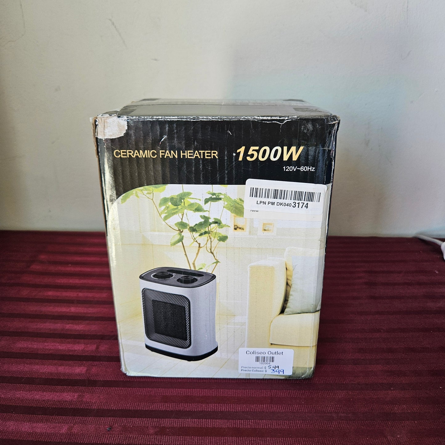 Calefactor de cerámica eléctrico portátil - Kismile (Nuevo, caja abierta)