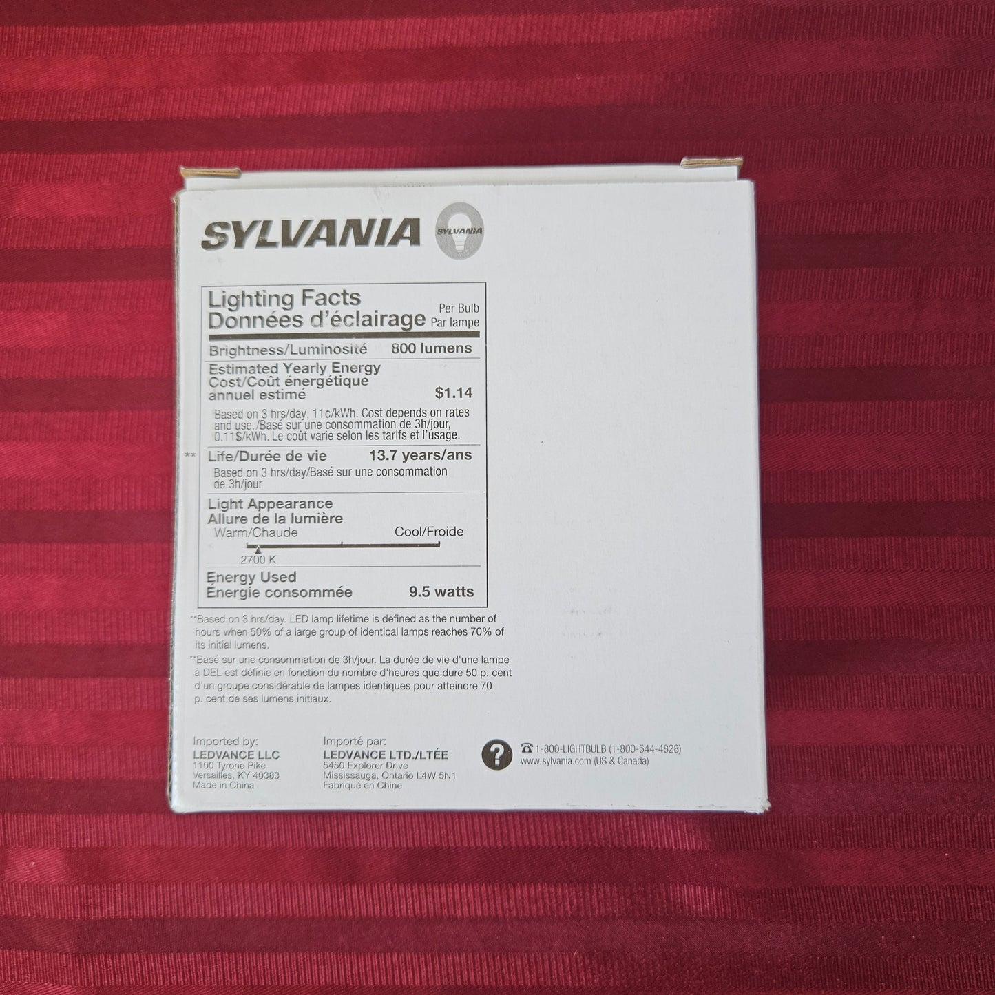 Par de focos inteligentes 9.5 W WiFi, Bluetooth, multicolor - Sylvania (Nuevo, caja abierta)