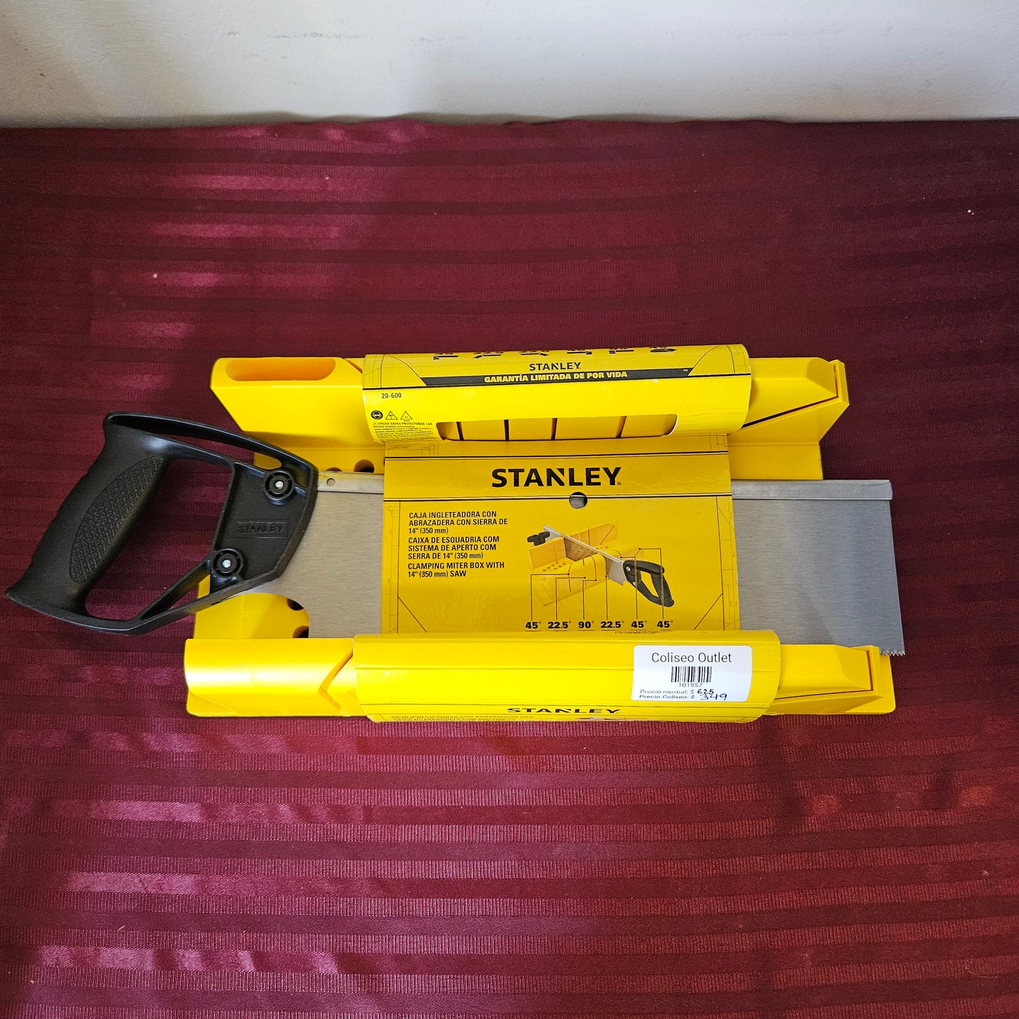 Caja de inglete profesional con serrucho 14" - Stanley (Nuevo, faltan piezas)