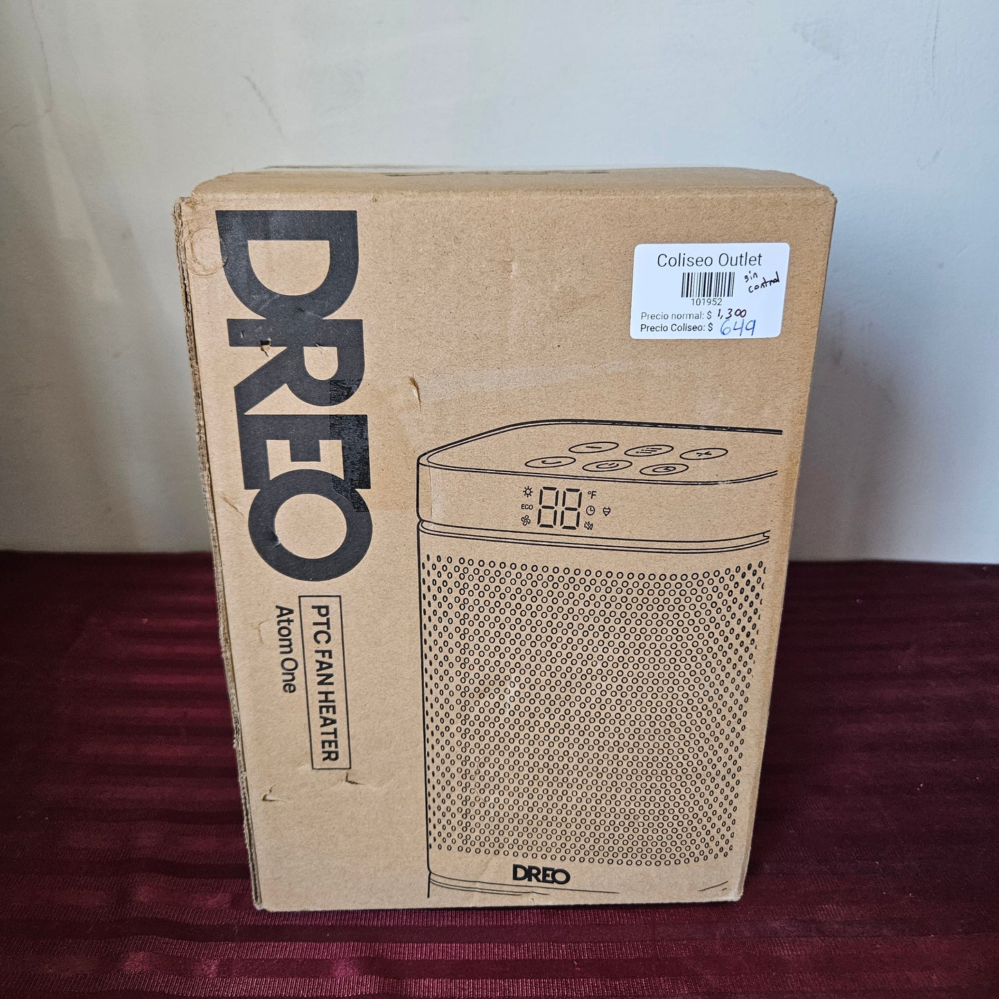 Calefactor de cerámica eléctrico digital portátil PTC oscilante - DREO (Nuevo, caja abierta)