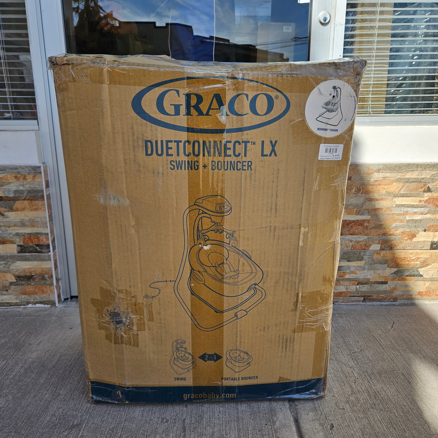 Portabebé y columpio mecedor automático 2 en 1 - Graco DuetConnect LX (Nuevo, caja abierta)
