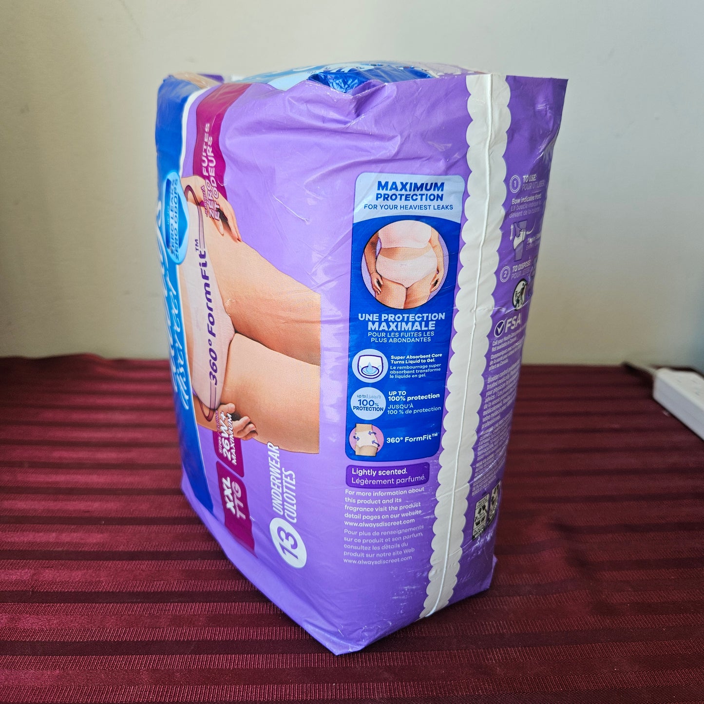 Pañal para mujer tipo ropa interior 13 piezas talla XXL - Always Discreet (Nuevo)