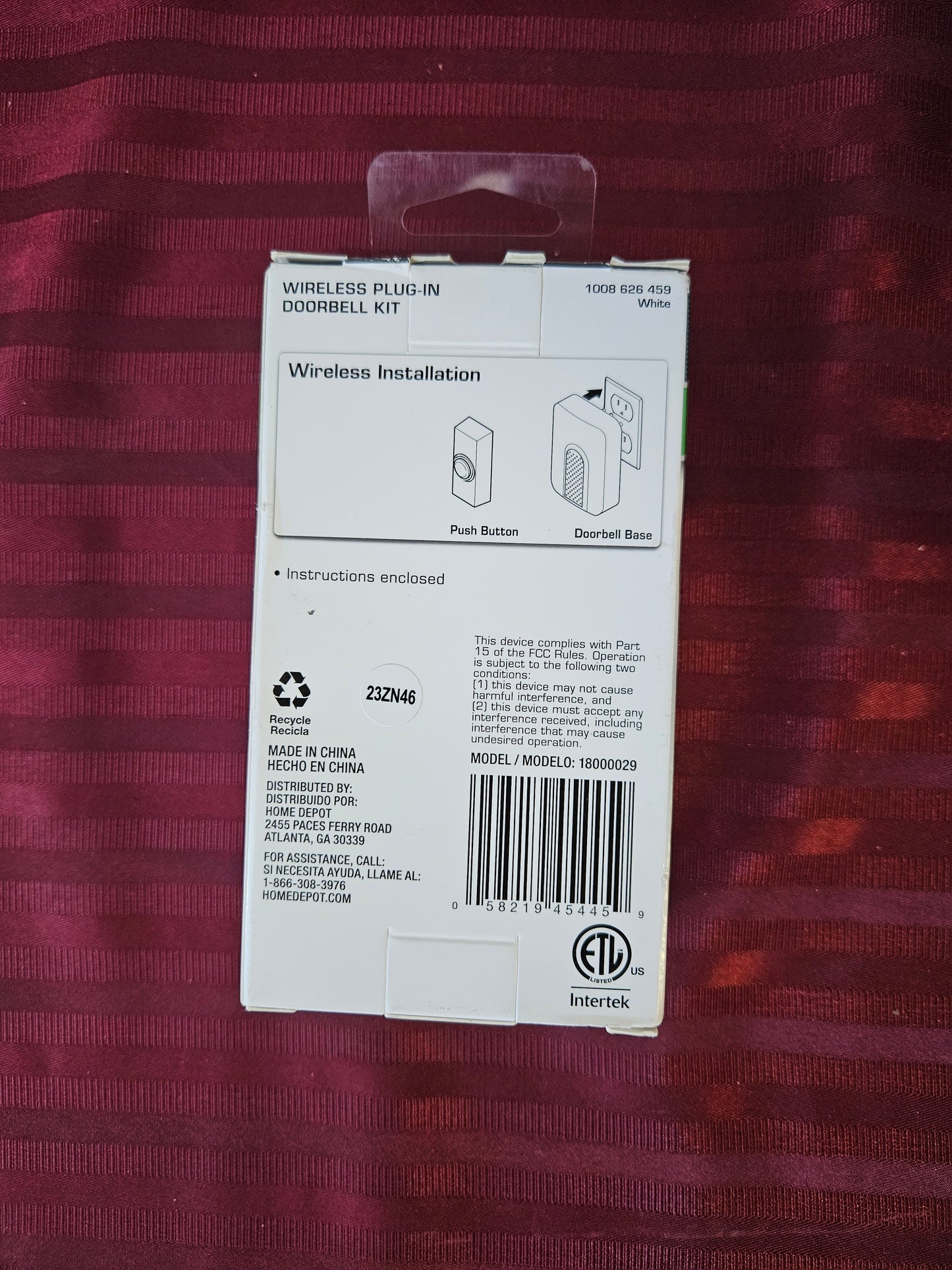 Kit de timbre inalámbrico - Defiant (Nuevo, caja abierta)