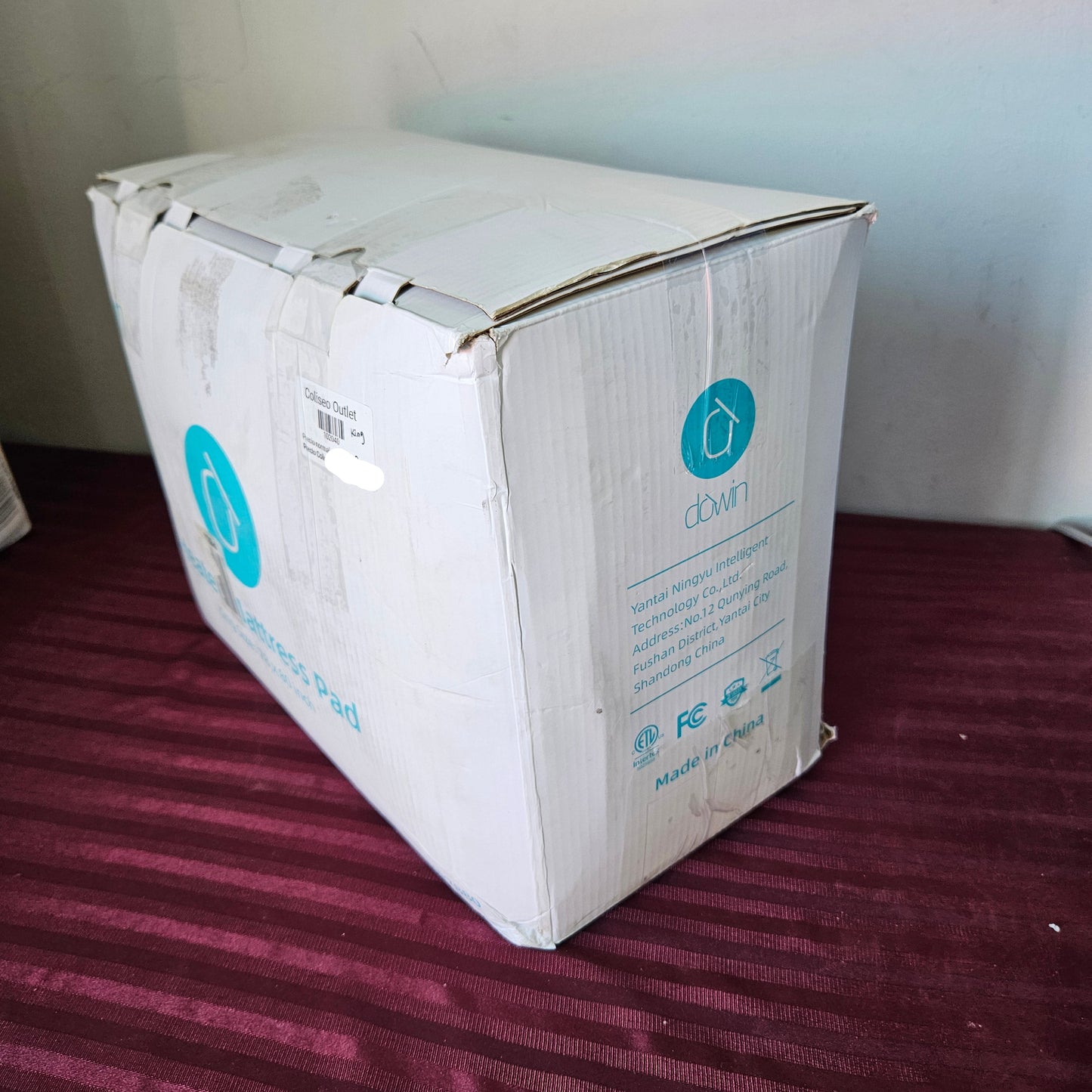 Protector de colchón térmico eléctrico tamaño King - Dowin (Nuevo)