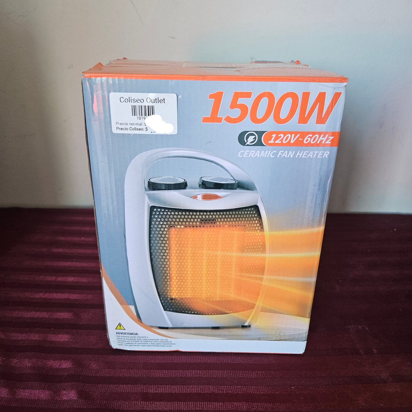 Calefactor de cerámica eléctrico portátil PTC - Kismile (Nuevo, caja abierta)