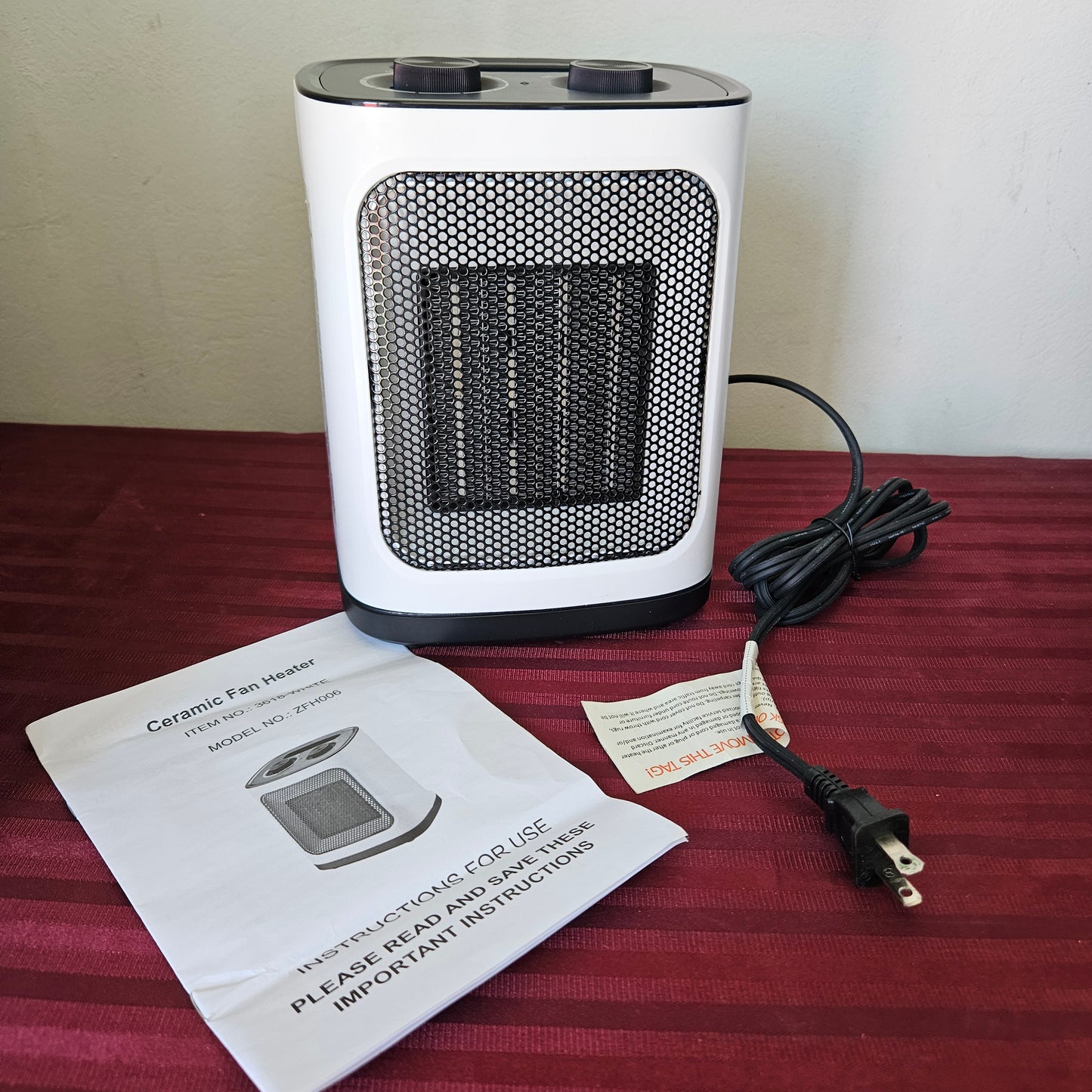 Calefactor de cerámica eléctrico portátil - Kismile (Nuevo, caja abierta)