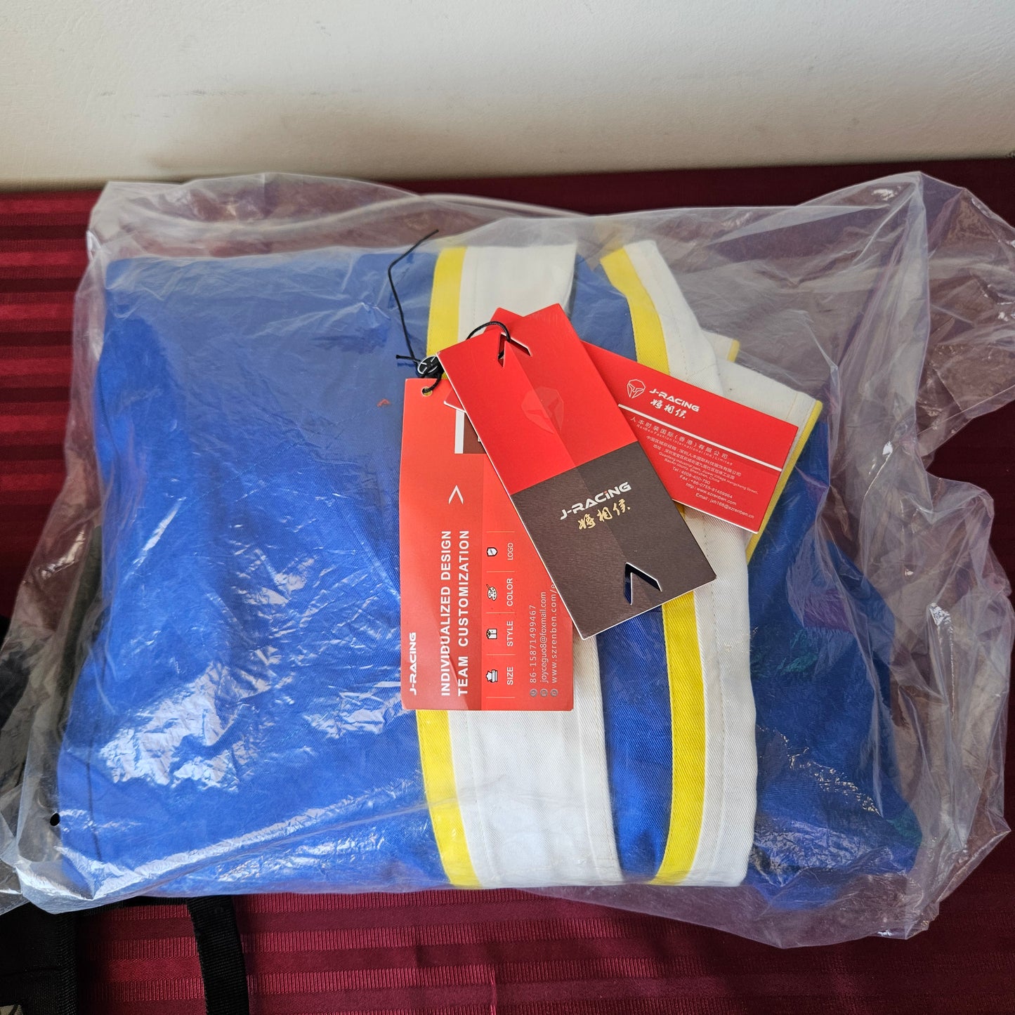 Traje de carreras profesional, SFI Rating, Talla L - J-Racing (Nuevo, empaque abierto)
