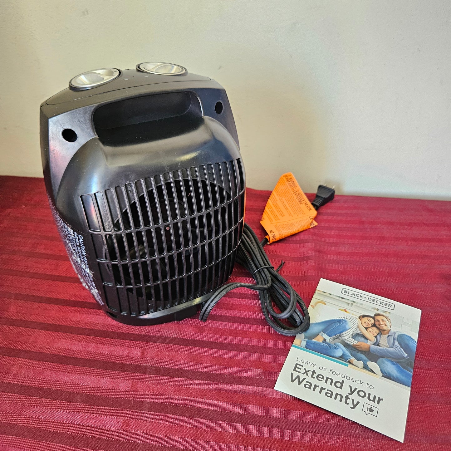 Calefactor de cerámica eléctrico portátil - Black+Decker (Nuevo, caja abierta)