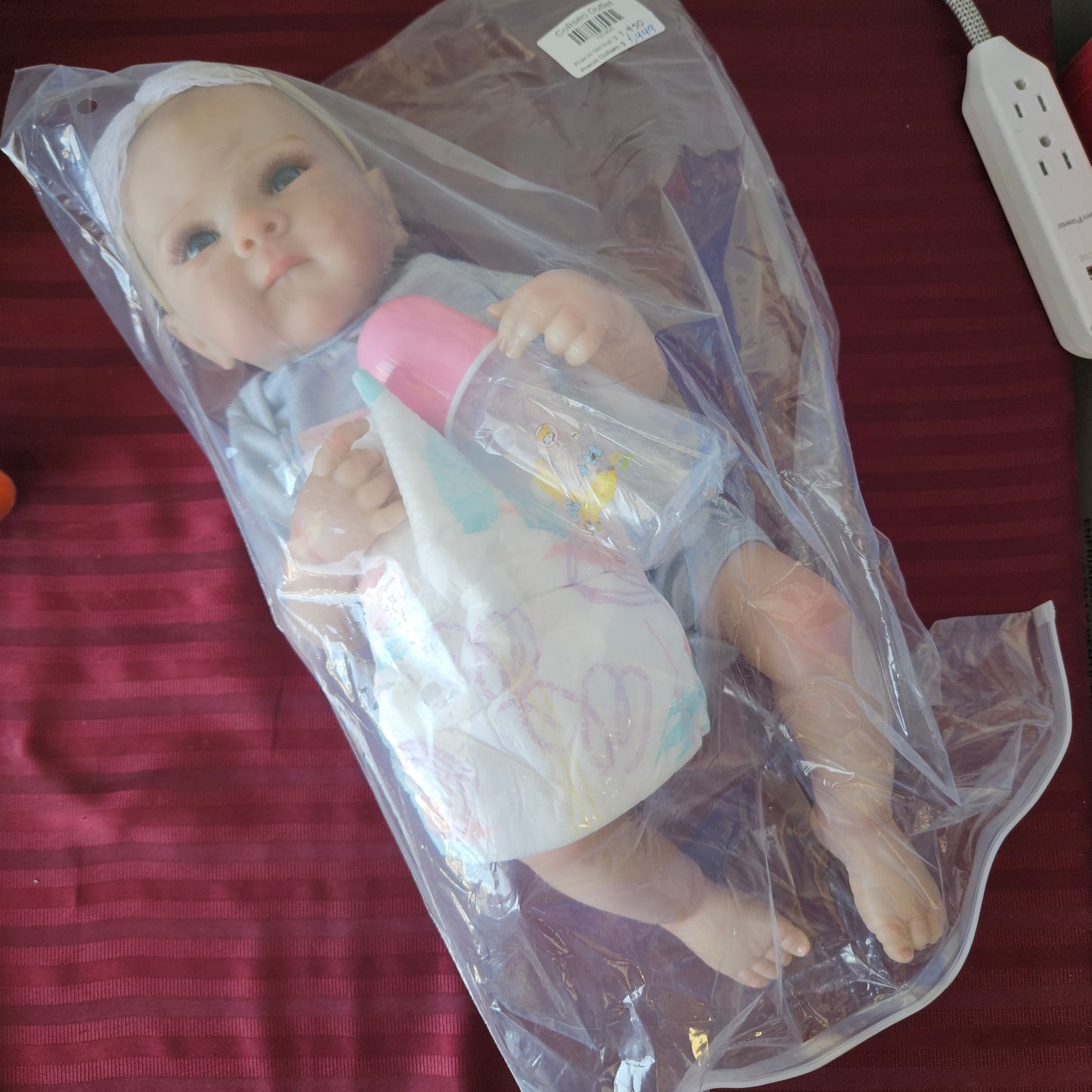 Bebé Reborn niña ojos abiertos cuerpo completo de vinilo siliconado (Nuevo)