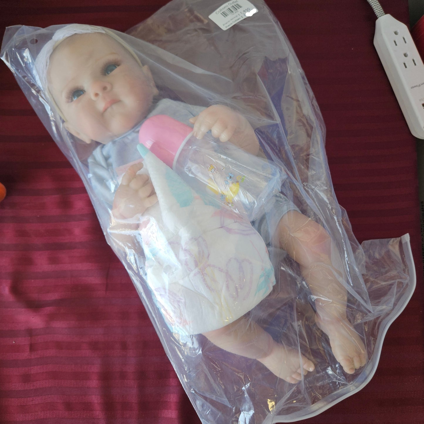Bebé Reborn niña ojos abiertos cuerpo completo de vinilo siliconado (Nuevo)