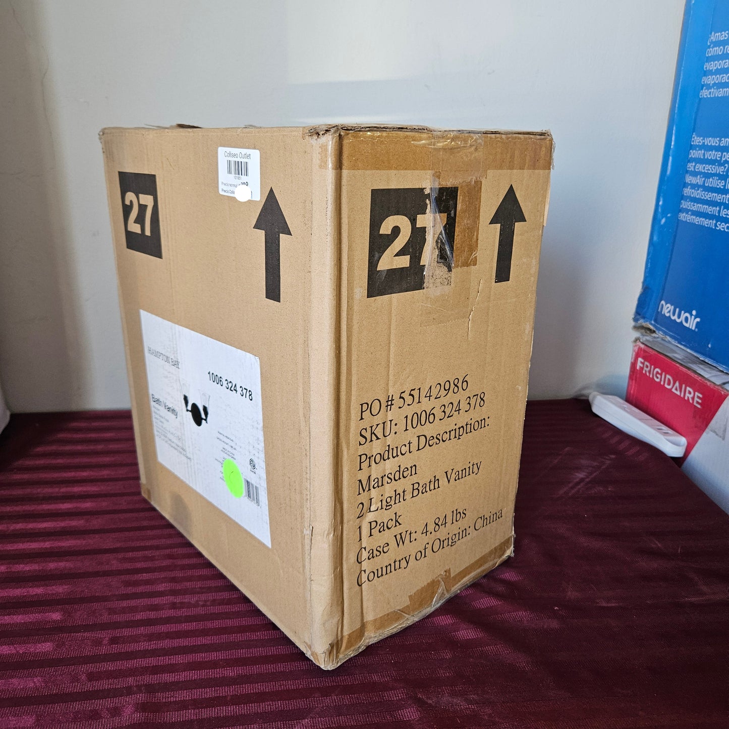 Lámpara de tocador de 2 luces - Hampton Bay Marsden (Nuevo, caja abierta)