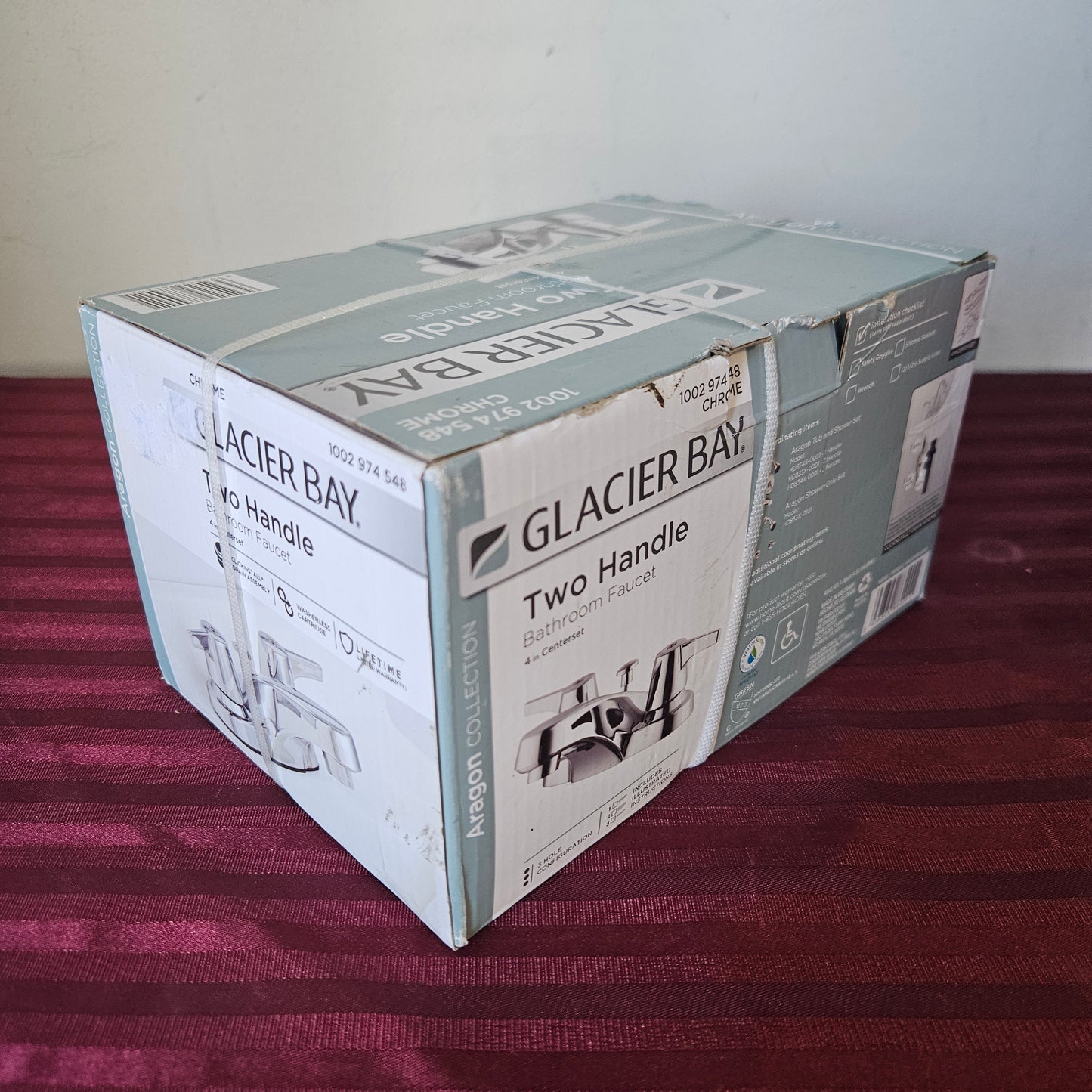Llave mezcladora para lavabo con 2 manijas - Glacier Bay Aragon (Nuevo, caja abierta)