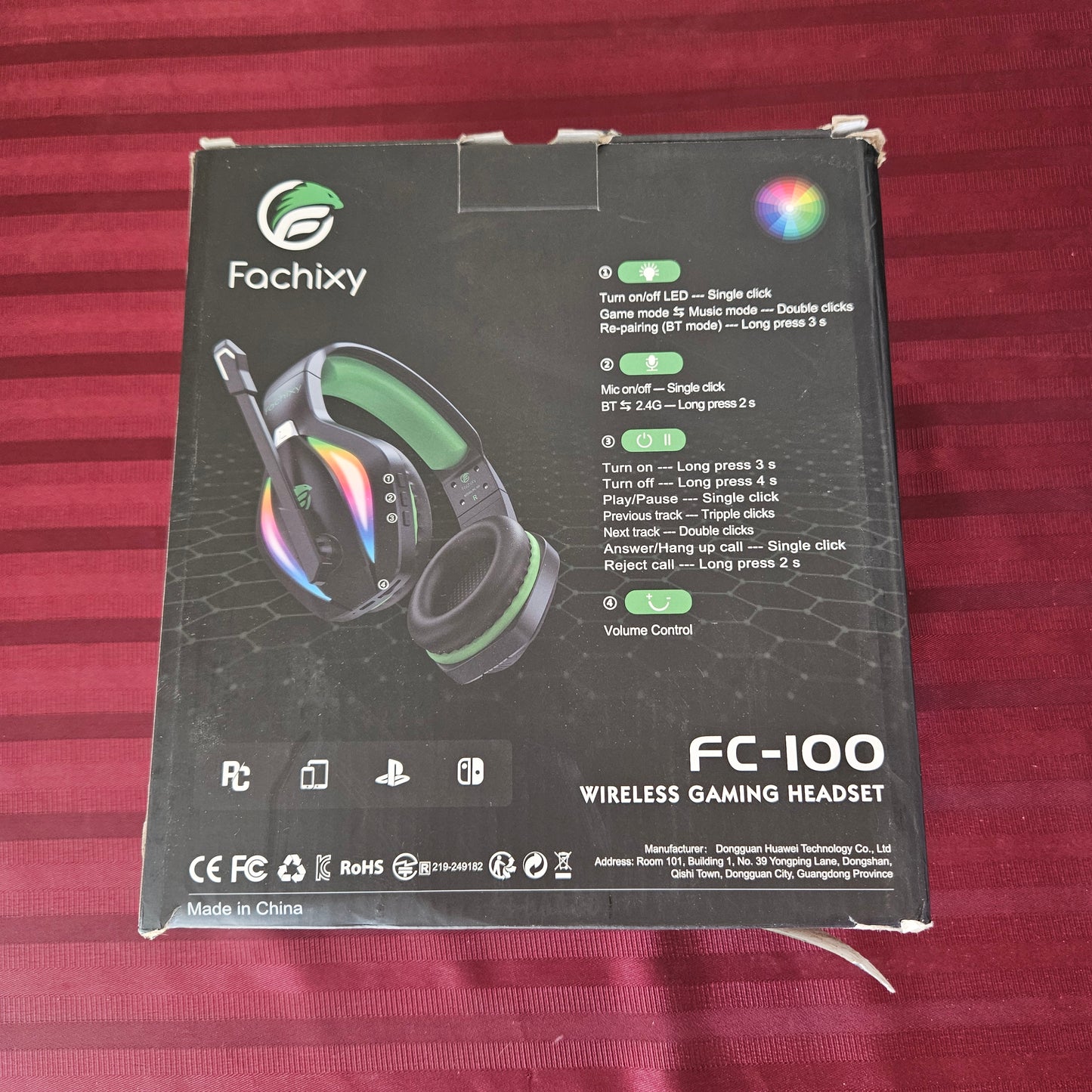 Audífonos Gamer inalámbricos - Fachixy FC-100 (Nuevo, caja abierta)