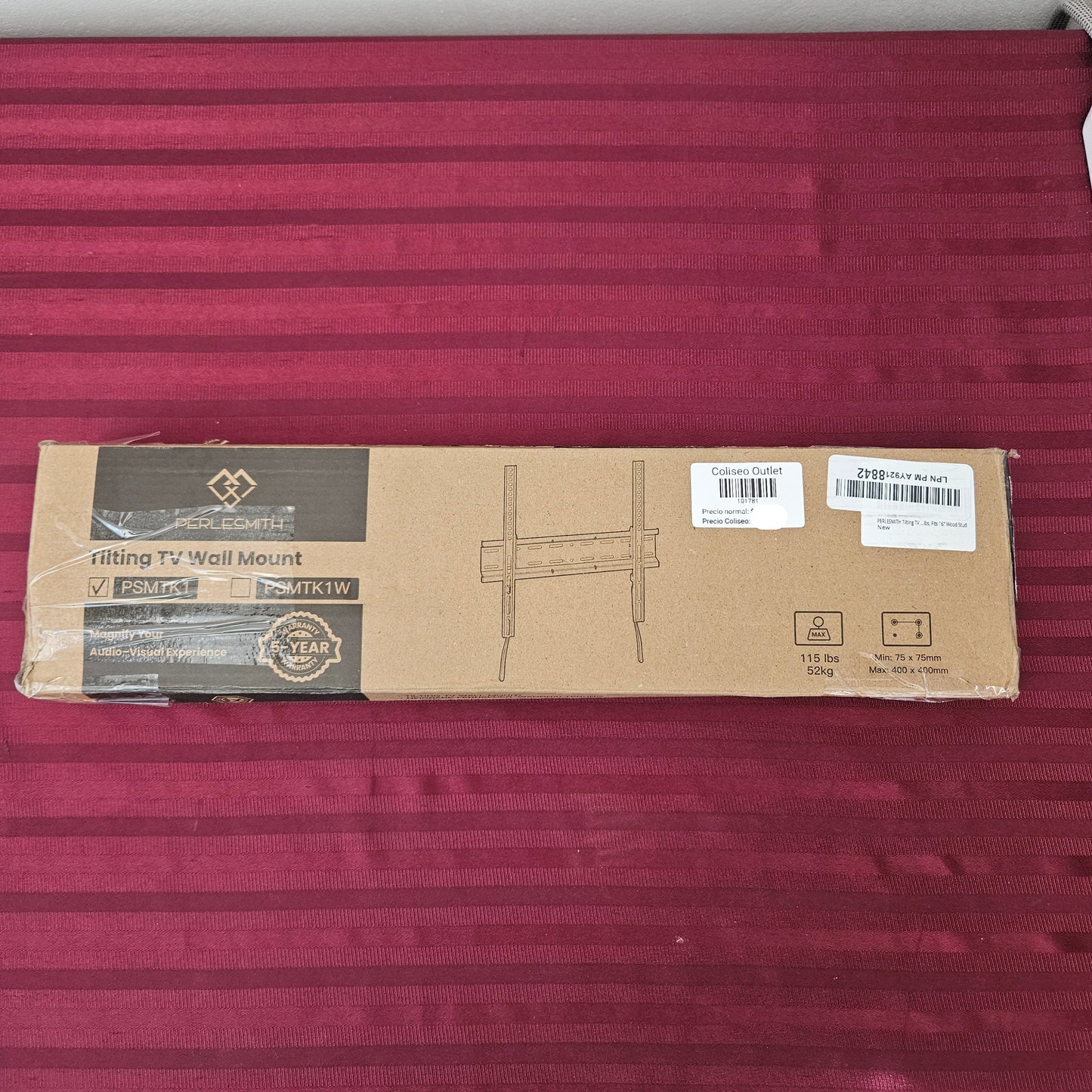 Soporte universal para televisión de 23"- 55" - Perlesmith (Nuevo, caja abierta)