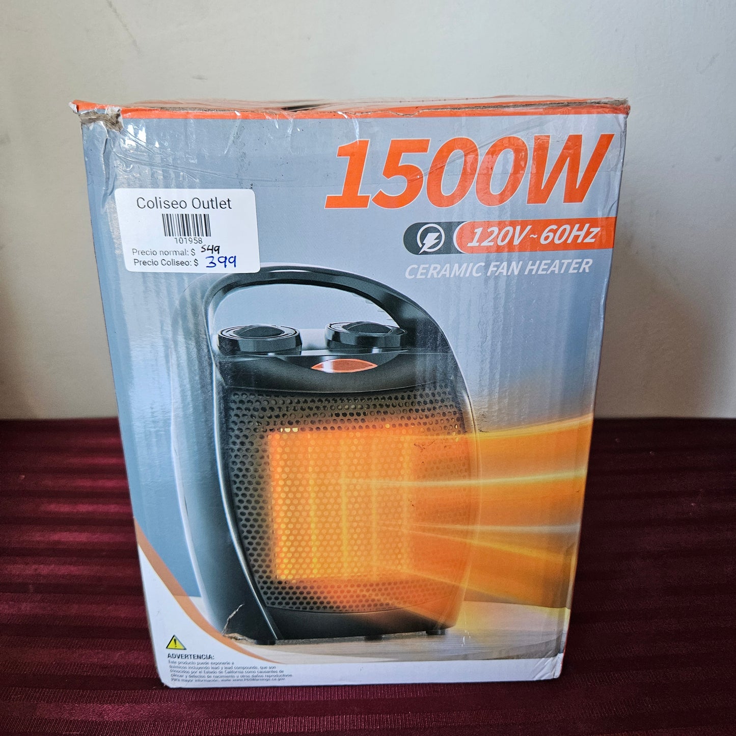 Calefactor de cerámica eléctrico portátil PTC - Kismile (Nuevo, caja abierta)