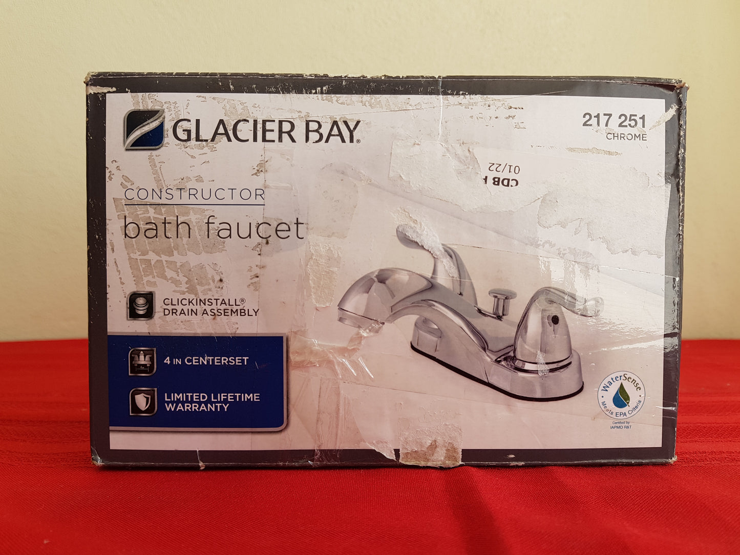 Llave mezcladora para lavabo - Glacier Bay Constructor (Nuevo, caja abierta)