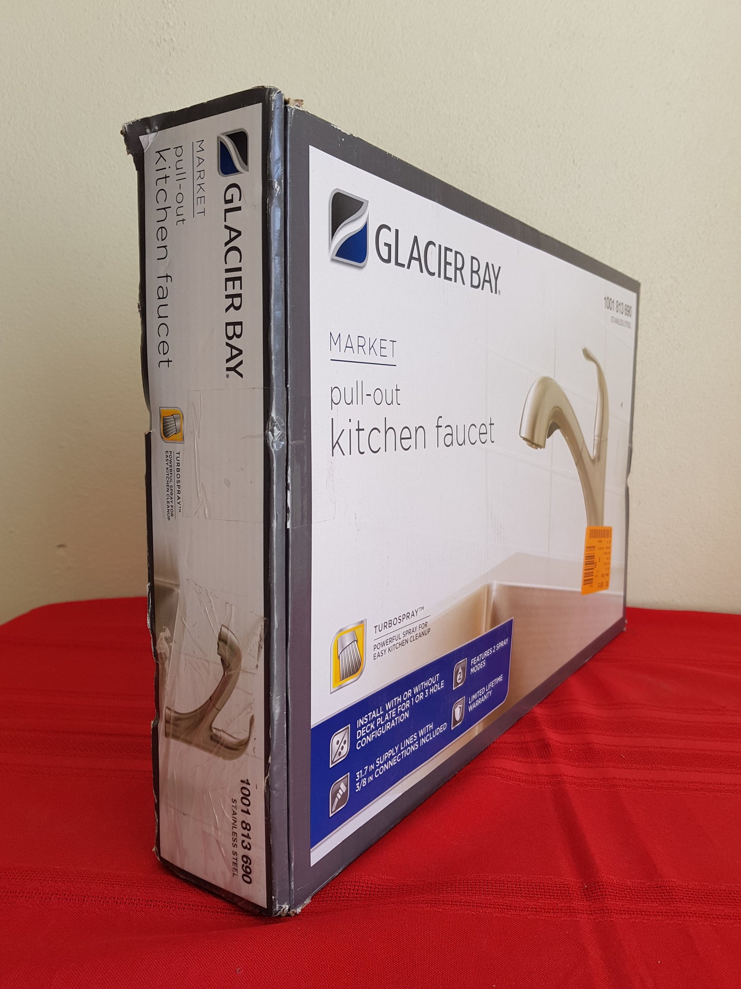 Llave mezcladora para fregadero retráctil - Glacier Bay Market (Nuevo, caja abierta)