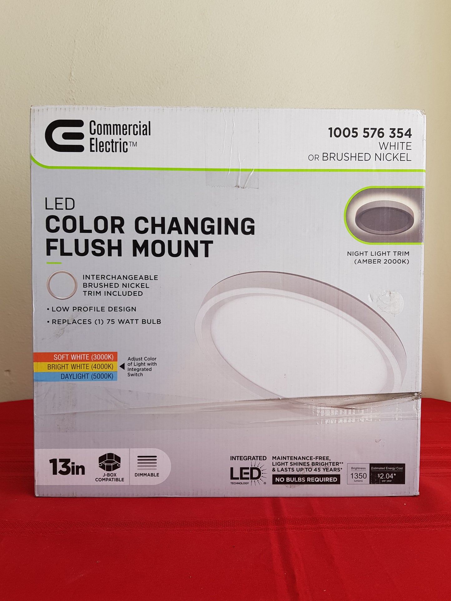 Lámpara de techo LED - Commercial Electric (Nuevo, caja abierta)