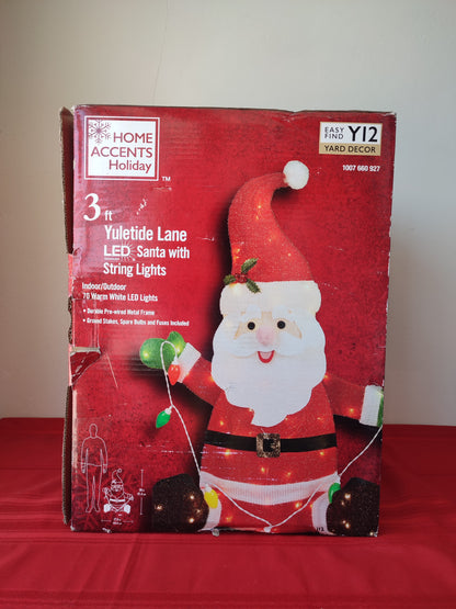 Santa Claus con luces LED Yuletide Lane - Home Accents Holiday (Nuevo, caja abierta)