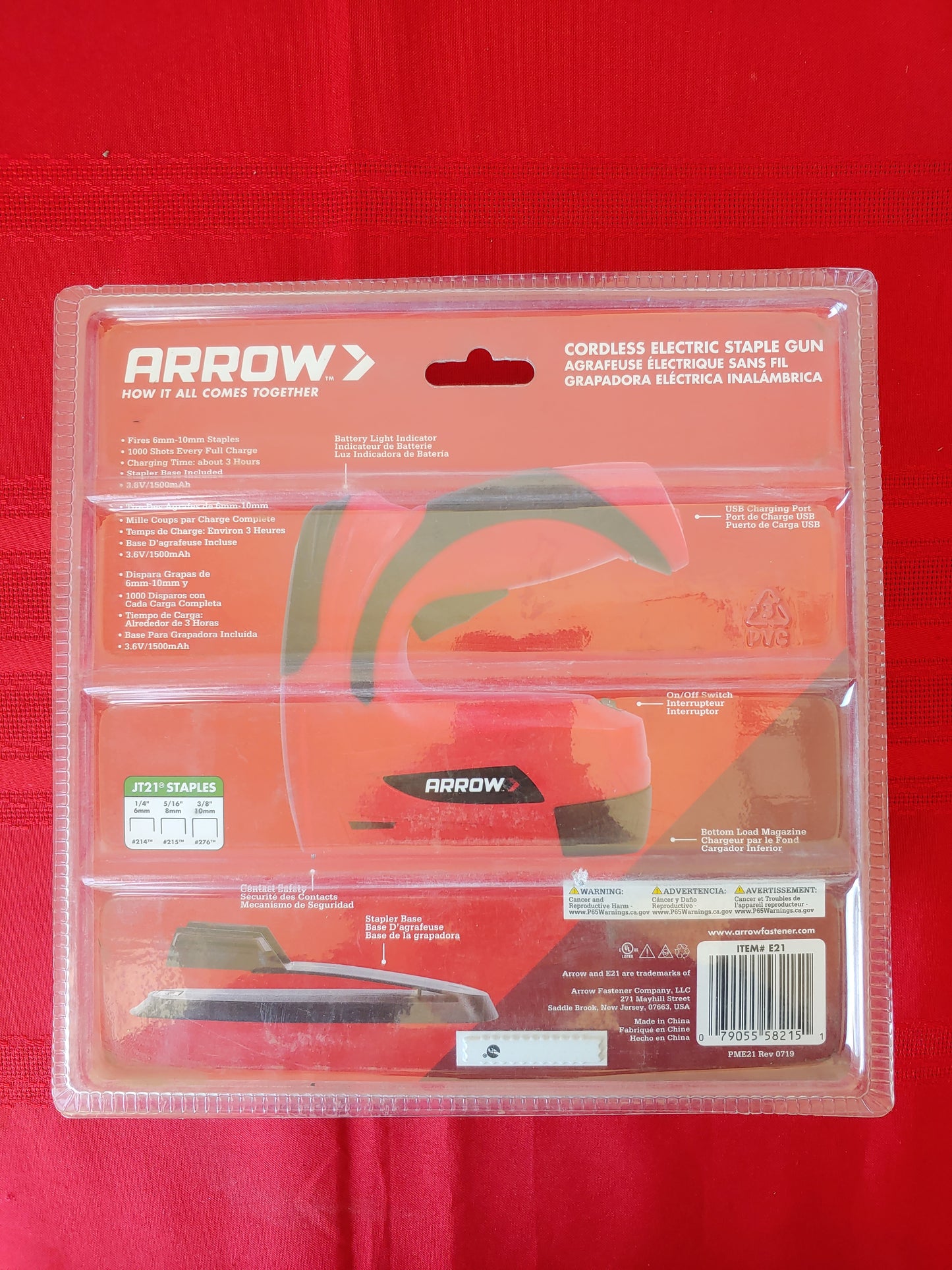 Engrapadora eléctrica inalámbrica de batería - Arrow (Nuevo, caja abierta)