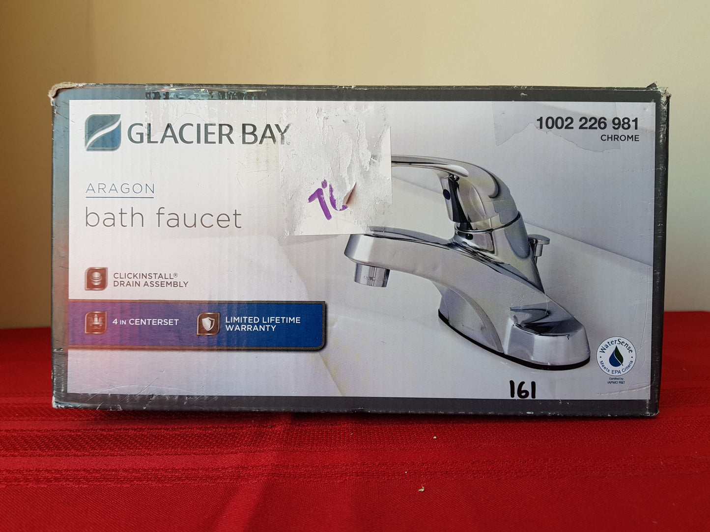 Llave mezcladora para lavabo - Glacier Bay Aragon (Nuevo, caja abierta)