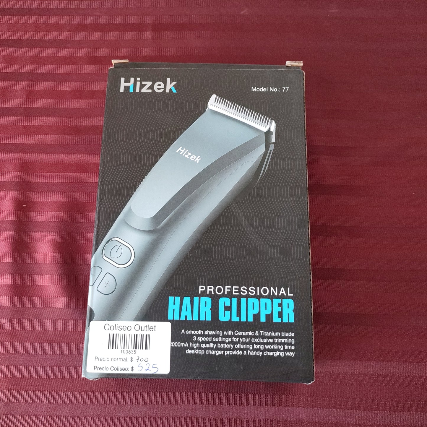 Máquina para cortar cabello inalámbrica - Hizek (Nuevo)