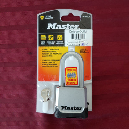 Candado con grillete de 5 cm combinación o llave - MasterLock (Nuevo)