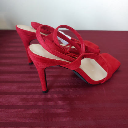 Zapatillas de gamuza color rojo talla 8 US (5 MX) - PiepieBuy (Nuevo)