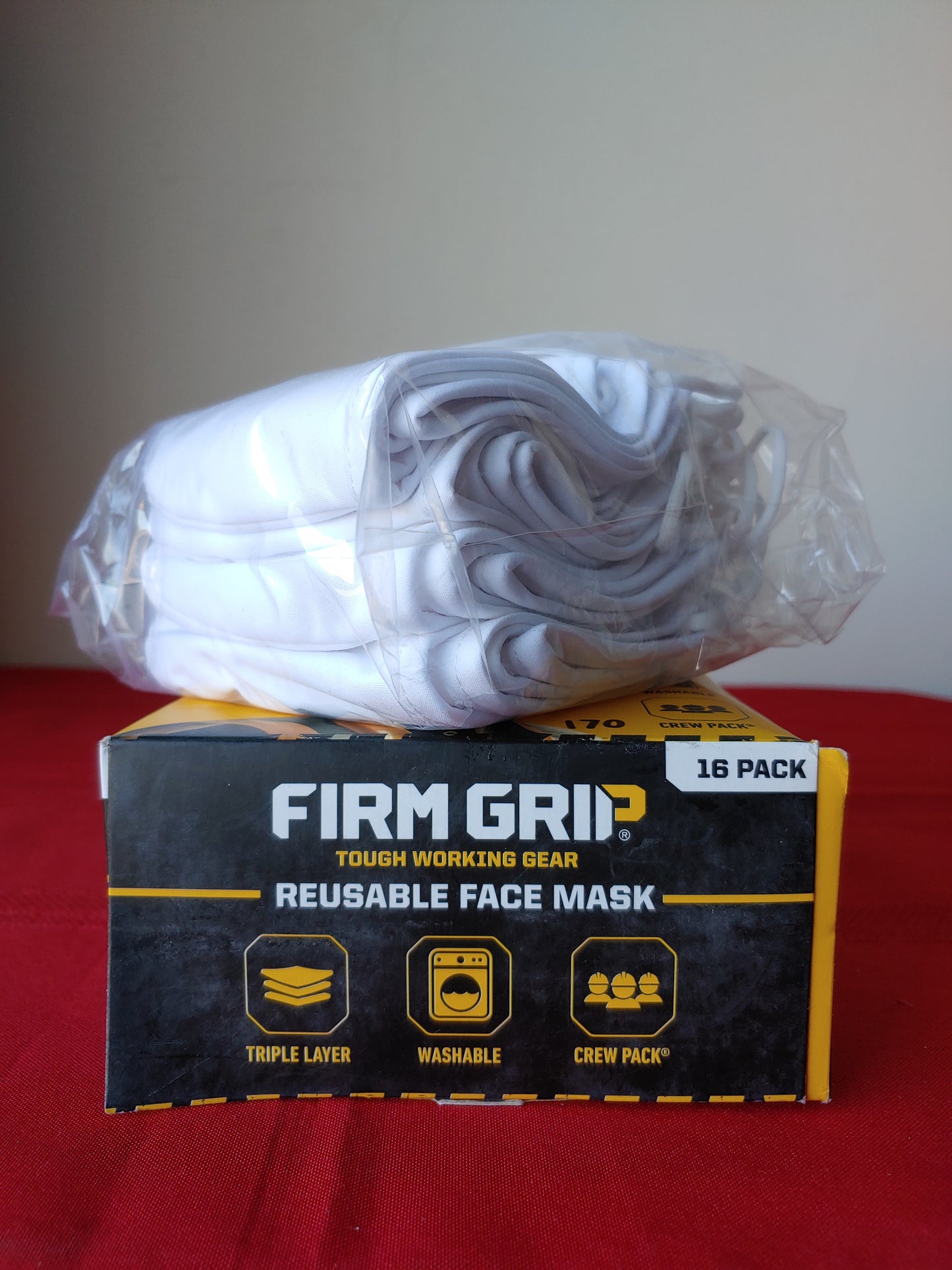 Cubrebocas reusable de 3 capas (16 piezas) - Firm Grip (Nuevo)