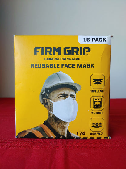 Cubrebocas reusable de 3 capas (16 piezas) - Firm Grip (Nuevo)