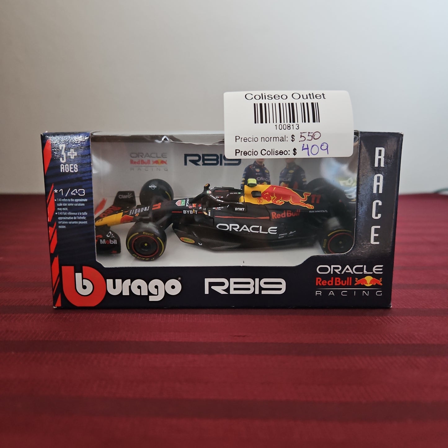 Carro de colección Red Bull Racing RB19 F1 - Bburago (Nuevo)