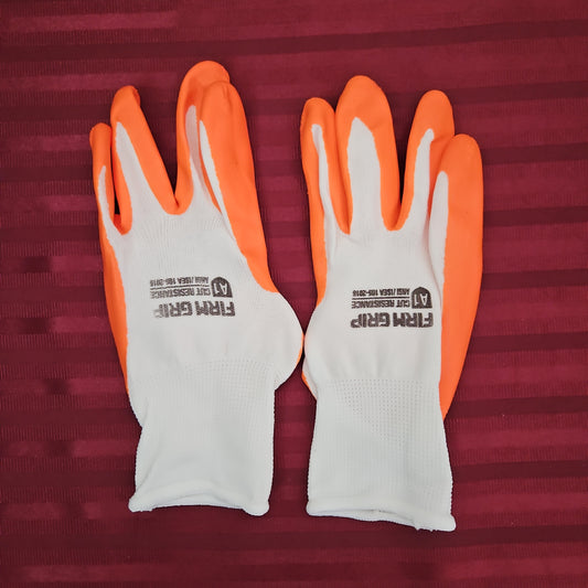 Par de guantes de trabajo de nitrilo (Talla L) - Firm Grip (Nuevo)