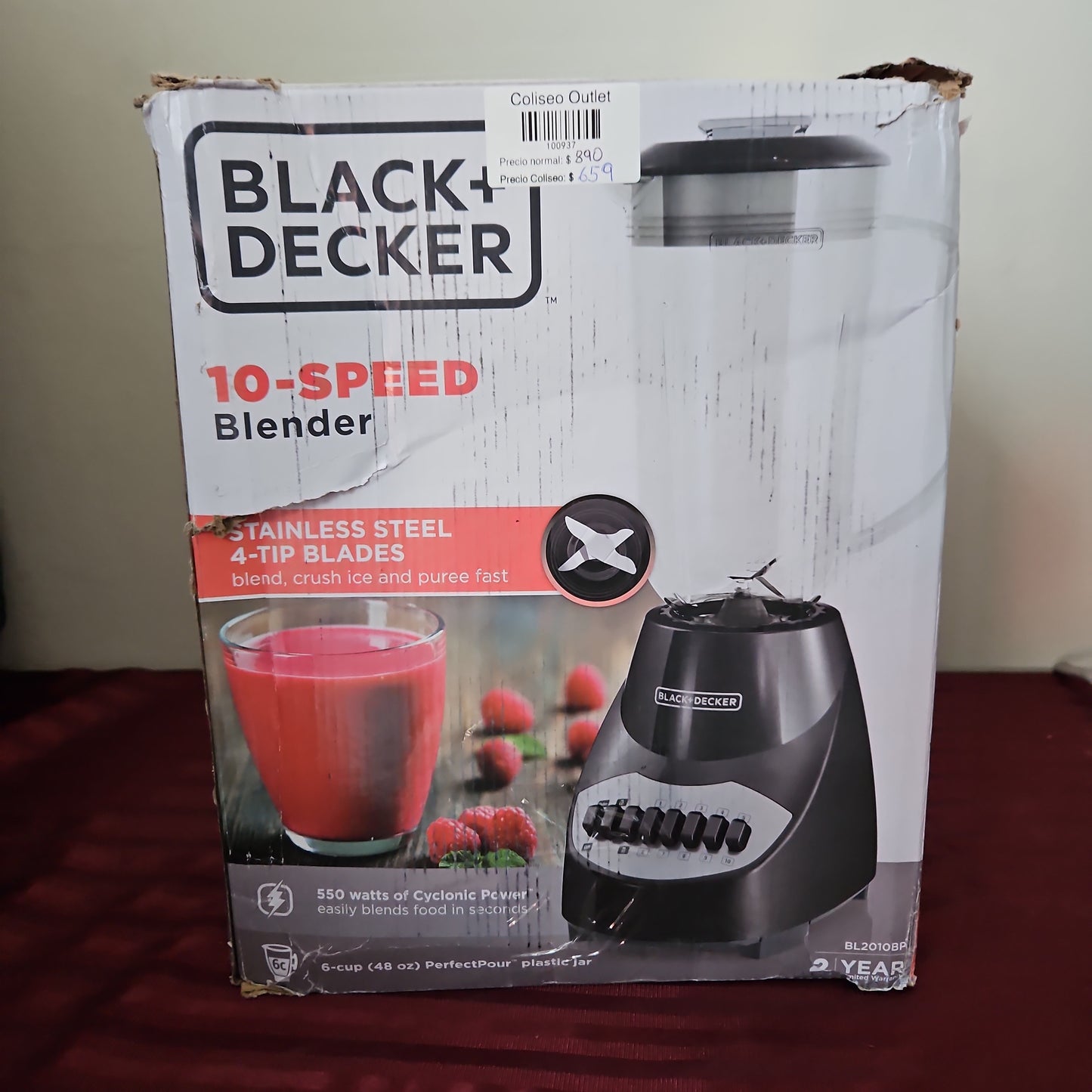 Licuadora de 10 velocidades - Black+Decker (Nuevo, caja abierta)