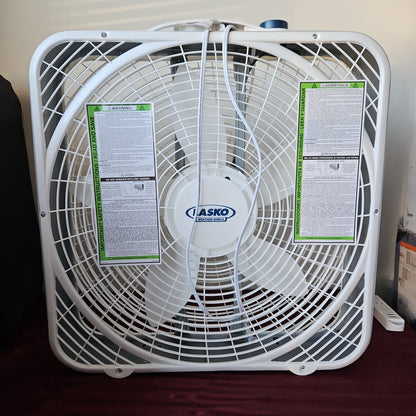 Ventilador de caja de circulación de aire 20" - Lasko Wheater Shield (Nuevo, caja abierta)