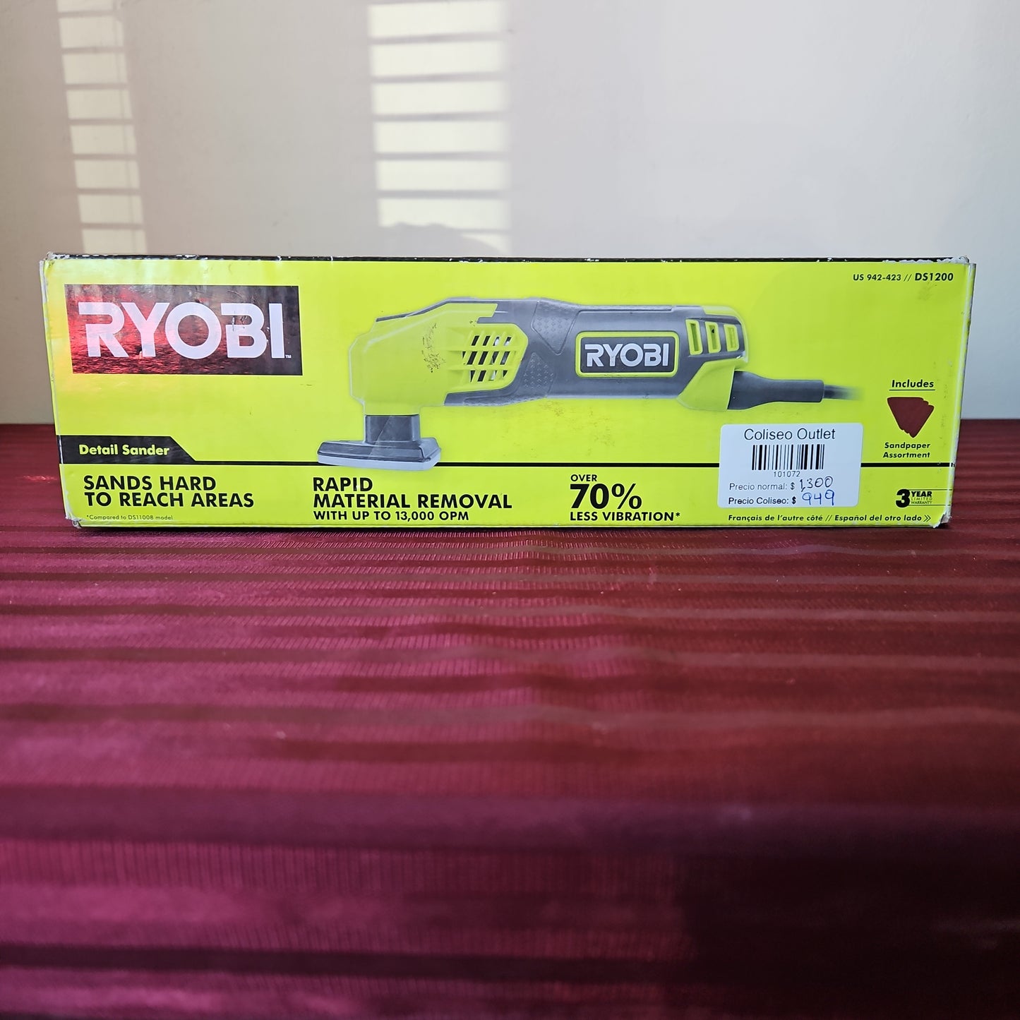 Lijadora de detalles eléctrica - Ryobi (Nuevo, caja abierta)