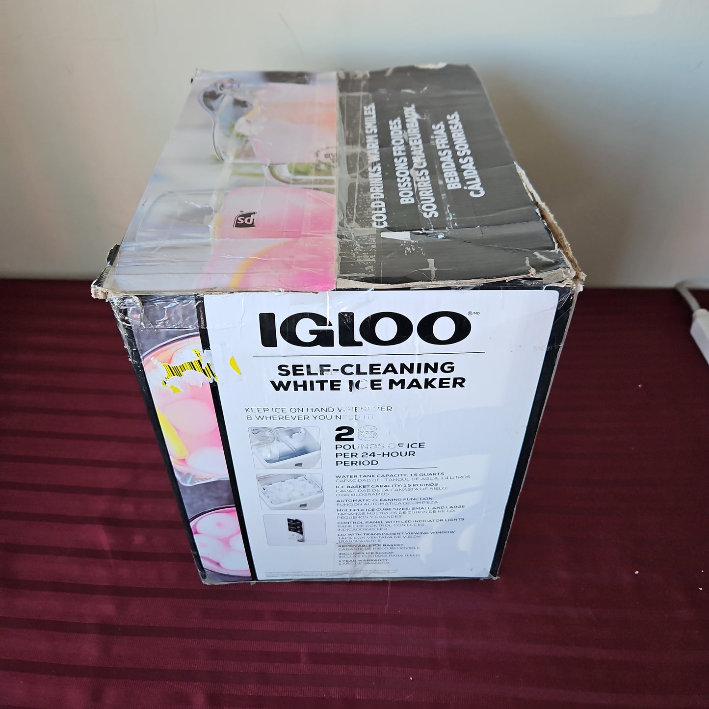 Máquina de hielo portátil capacidad 11.8 kg - Igloo (Nuevo, pequeño detalle estético)