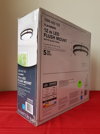 Lámpara de techo LED - Hampton Bay Flaxmere (Nuevo, caja abierta)