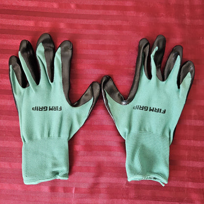 Par de guantes de trabajo de nitrilo (Talla L) - Firm Grip (Nuevo)