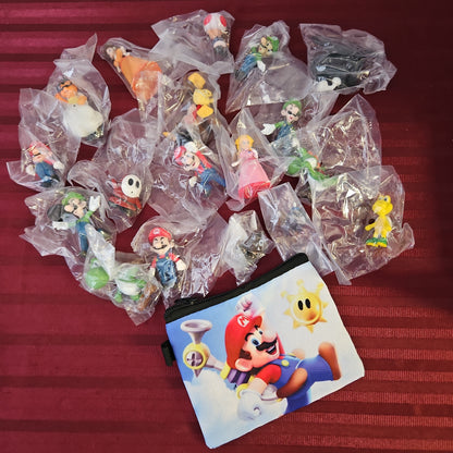 18 Figuras de colección de Super Mario Bros con bolsa (Nuevo)