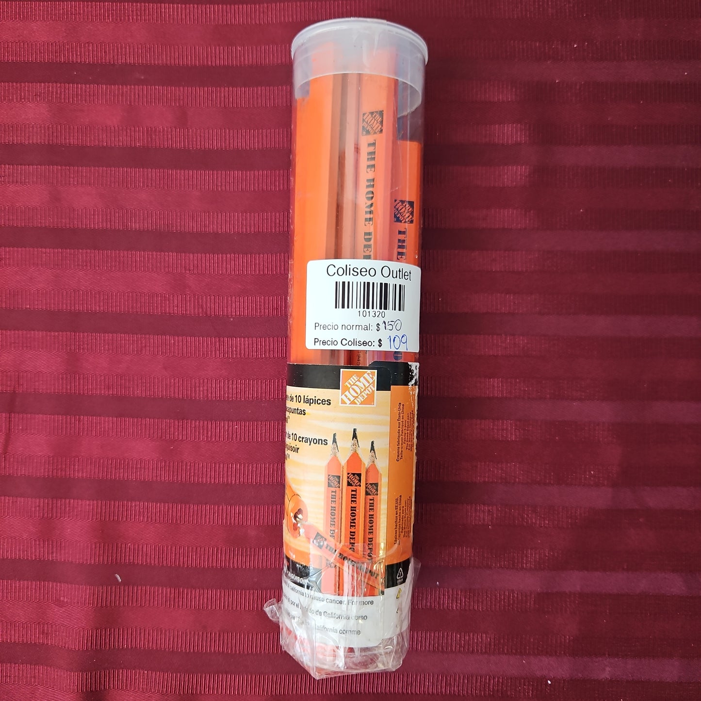 Paquete de 10 lápices con sacapuntas - The Home Depot (Nuevo, empaque abierto)