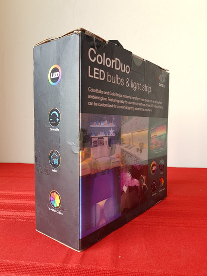 Paquete de 2 focos y tira LED RGB - AuraLED (Nuevo, caja abierta)