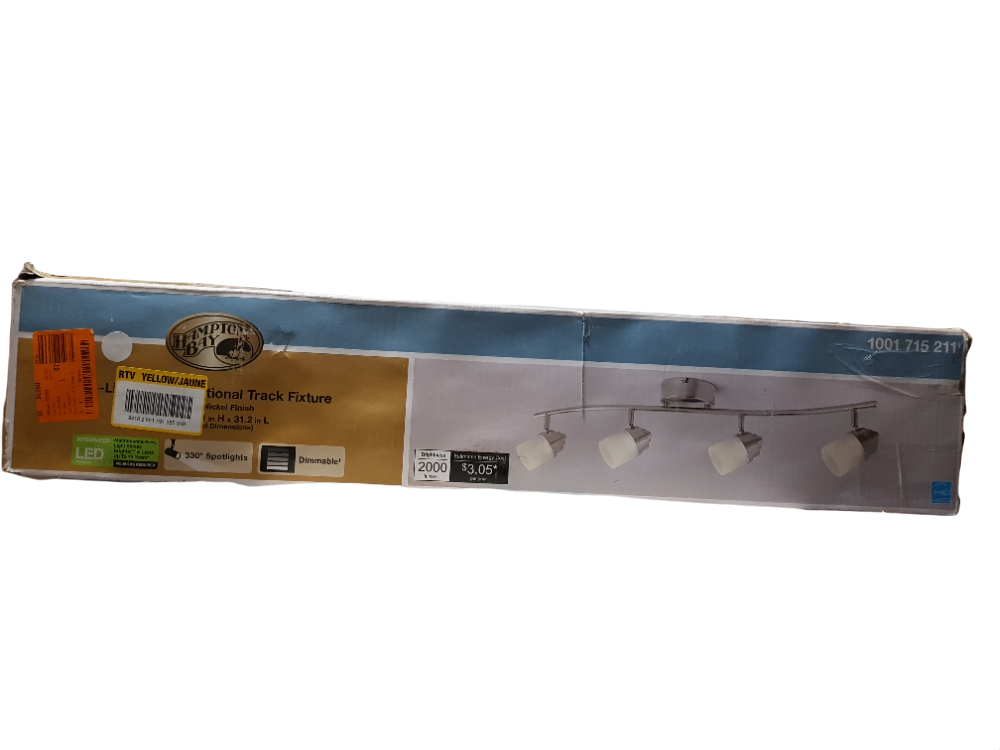 Lámpara de riel direccional de 4 luces LED - Hampton Bay (Nuevo, caja abierta)