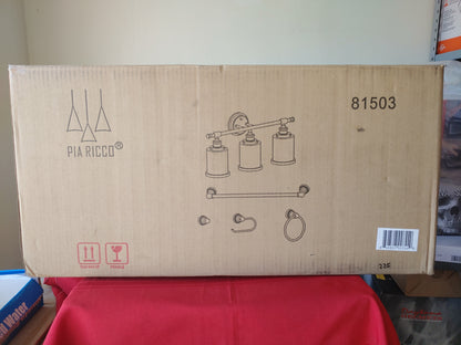 Set de baño de 5 piezas - Pia Ricco (Nuevo, caja abierta)