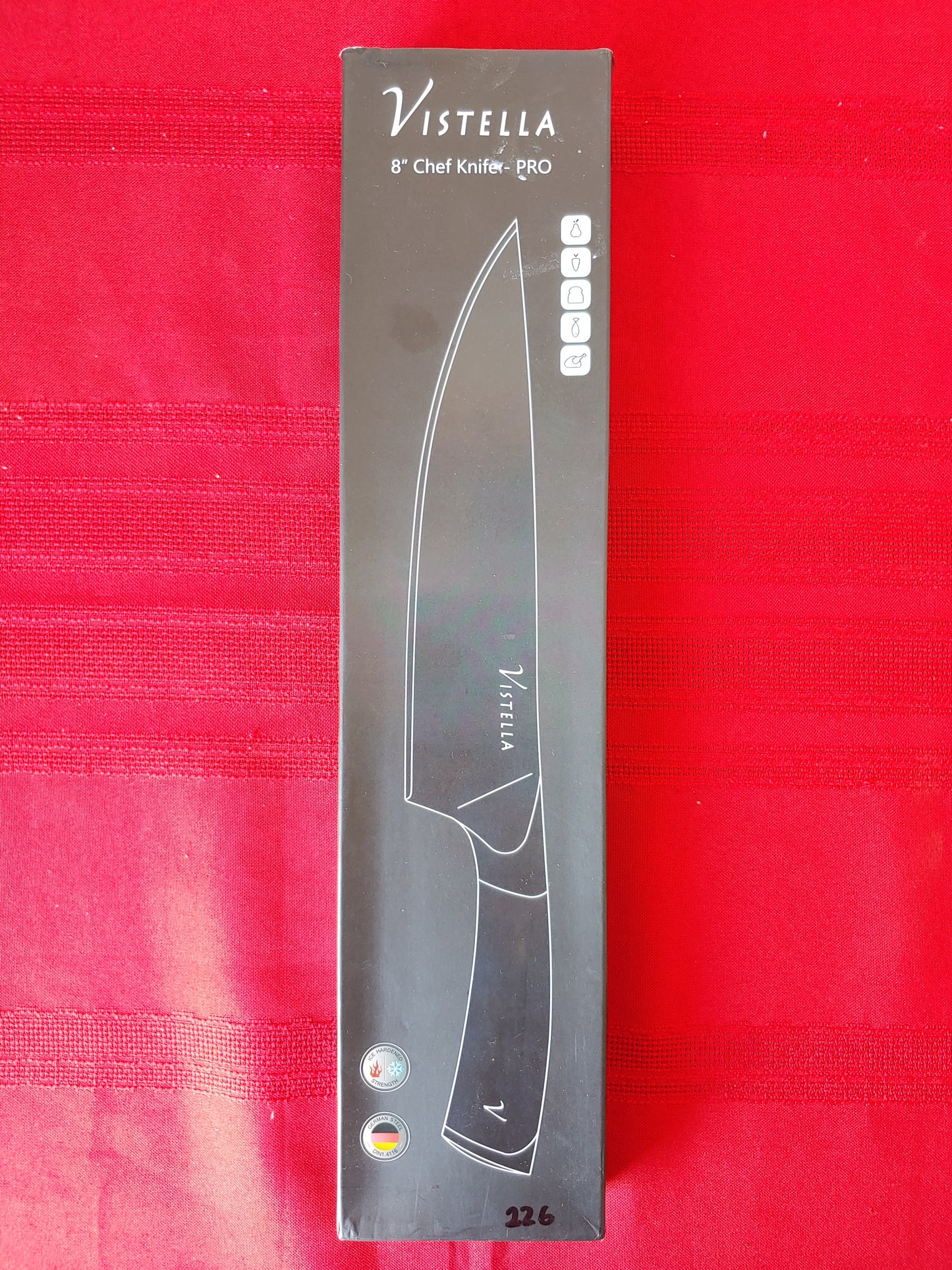 Cuchillo de chef de acero inoxidable 8" - Vistella (Nuevo)